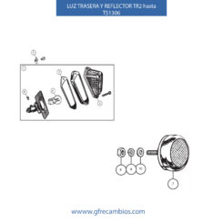 LUZ TRASERA Y REFLECTOR-TR2 hasta TS1306