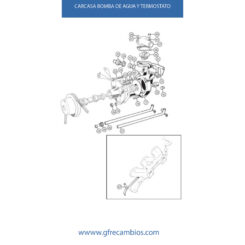 CARCASA BOMBA DE AGUA Y TERMOSTATO