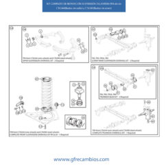 KIT COMPLETO DE REPARACIÓN SUSPENSIÓN DELANTERA TR4 desde CT5344(llantas de radio) y CT6390(llantas de acero)