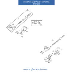 BOMBA DE EMBRAGUE Y SOPORTES TR5-TR250