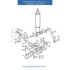 RODAMIENTOS Y HORQUILLAS INFERIORES TR4A-TR250