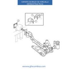 SOPORTE DE BRAZO DE HORQUILLA INFERIOR TR4A-TR250