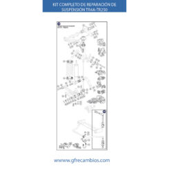 KIT COMPLETO DE REPARACIÓN DE SUSPENSIÓN TR4A-TR250