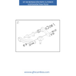 KIT DE REPARACIÓN PARTE SUPERIOR DE SUSPENSIÓN TR4A-TR250