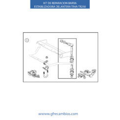 KIT DE REPARACIÓN BARRA ESTABILIZADORA DELANTERA TR4A-TR250