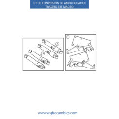 KIT DE CONVERSIÓN DE AMORTIGUADOR TRASERO-Eje macizo