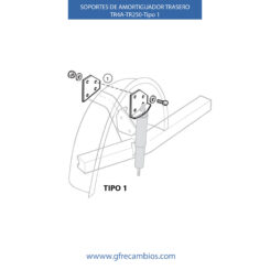 SOPORTES DE AMORTIGUADOR TRASERO TR4A-TR250-TIPO 1