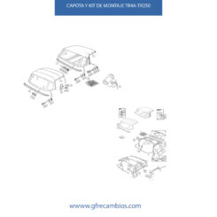 CAPOTA Y KIT DE MONTAJE TR4A-TR250