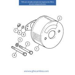 TR4 con circuito cerrado de respiración-Filtros de aire independientes
