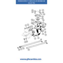 TERMOSTATO Y CARCASA DE BOMBA DE AGUA TR6