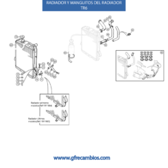 RADIADOR Y MANGUITOS DE REFRIGERANTE TR6