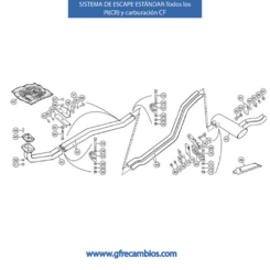 SISTEMA DE ESCAPE ESTÁNDAR TR6 TODOS LOS MODELOS PI(CR) Y CARBURACIÓN CF