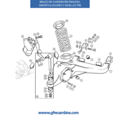 BRRAZO DE SUSPENSIÓN TRASERO, AMORTIGUADORES Y MUELLES