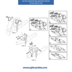 KIT DE CONVERSIÓN AMORTIGUADOR TELESCÓPICO TR6