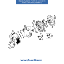 FRENOS TRASEROS PISTÓN ACTUACIÓN DOBLE MIDGET I-II (1958-1966)