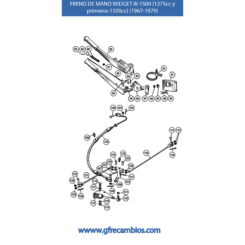 FRENO DE MANO MIDGET III-1500 (1275cc y primeros 1500cc) (1967-1979)
