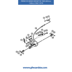 FRENO DE MANO MIDGET III-1500 (últimos 1500cc) (1967-1979)