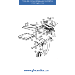 PEDAL DE FRENO Y EMBRAGUE MIDGET III-1500(1967-1979)